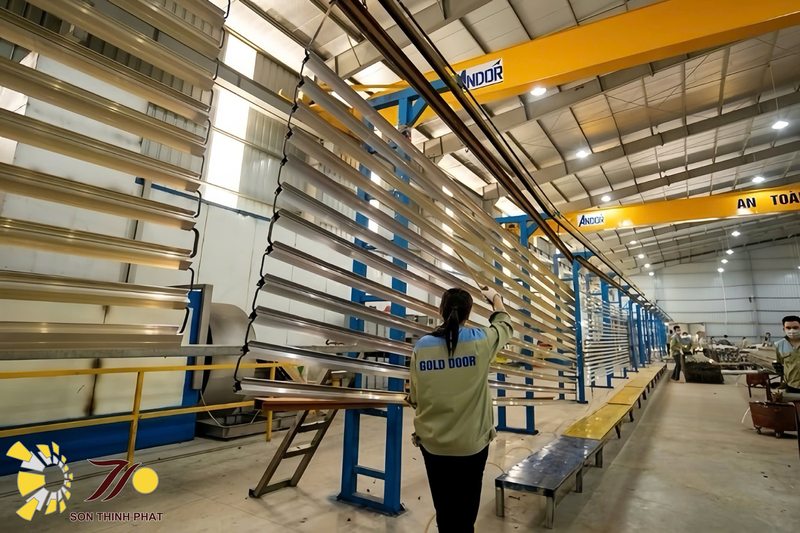 Hệ thống chuyền sơn tĩnh điện nhôm