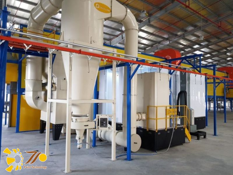 Xác định bố trí không gian tại khu vực chuyển giao hệ thống công nghệ sơn tĩnh điện